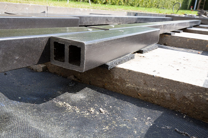 Close view substructure terrace