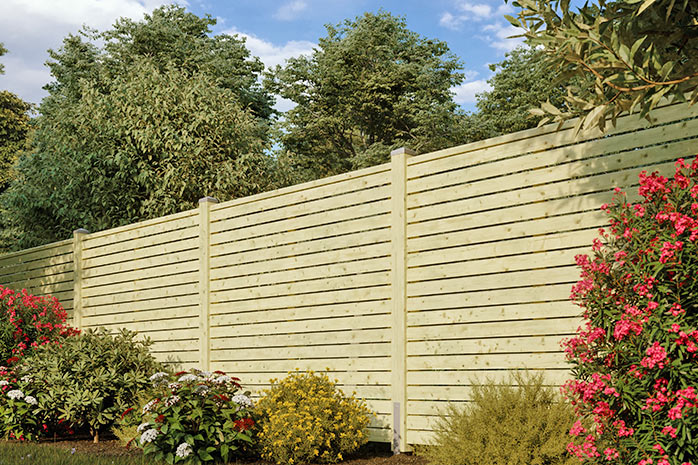 You can build a beautiful wooden fence yourself quickly and cheaply.