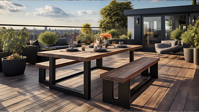 Modern roof terrace