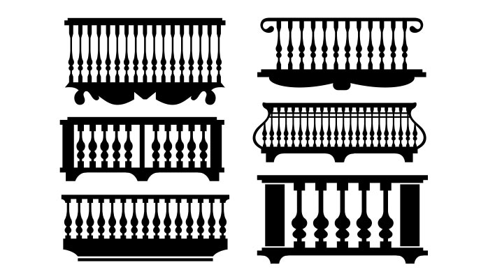 Set of balconies